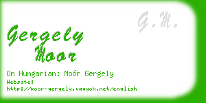 gergely moor business card