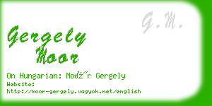 gergely moor business card